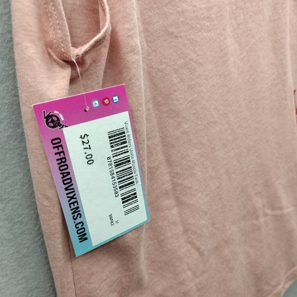 BNWT Off Road Vixen Riders Unite Muscle Biker Tee Tank Top Peach Womens Size M - Picture 7 of 7